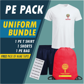 Bundle offer of T Shirt, Shorts and a PE Bag! FREE Name Tape pack!